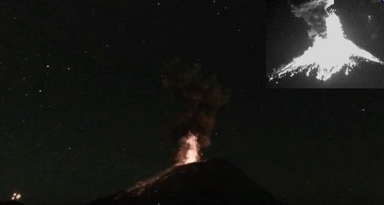 بالفيديو.. بركان ” بوبو ” المكسيكي يثور مجدداً وينثر الرعب في القرى المجاورة