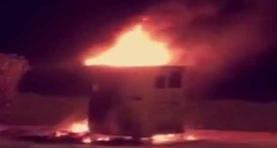 بالفيديو| تفاصيل حريق كاميرا ” ساهر ” بعد أسبوع من تركيبها بحريملاء ورد فعل المواطنين