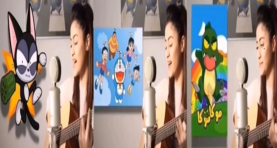 بالفيديو.. مغنية تبهر متابعيها بأداء أغاني مسلسلات الكرتون القديمة