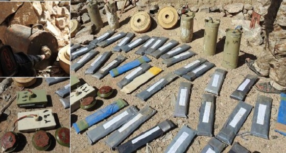 بالصور.. سامي غباري يكشف حجم أسلحة وألغام الحوثيين