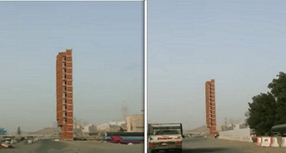 بالفيديو.. أول تعليق من أمانة &#8221; مكة &#8221; على وجود مبنى غريب على الطريق العام