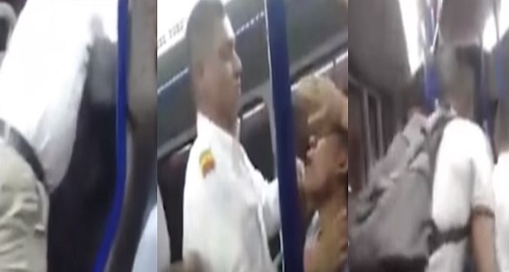 بالفيديو.. سائق حافلة يلقن راكب درسا قاسيا بسبب جرس