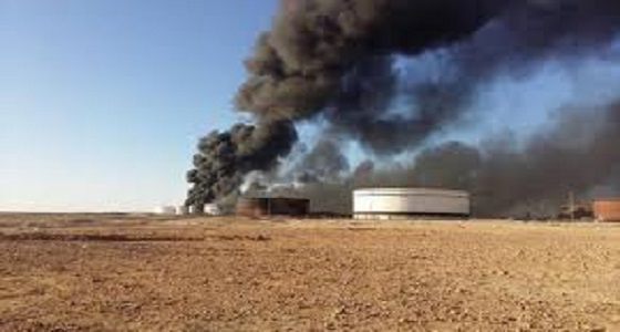اندلاع حريق في خط الزقوط – السدرة التابع لـ ” الواحة ” الليبية