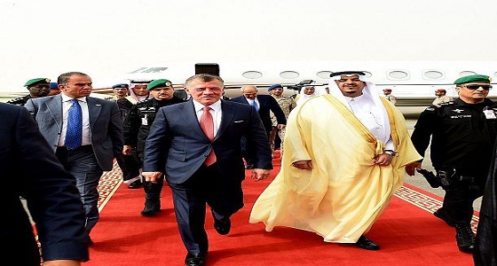 بالصور.. ملك الأردن يصل إلى الرياض