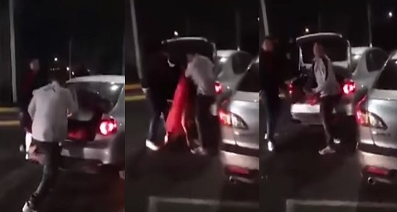 بالفيديو.. لحظة انقاذ فتاة حاول خطيبها السابق اختطافها
