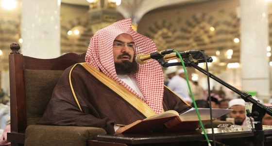 بالصور.. الشيخ السديس يتحدث عن نسب الرسول في المسجد النبوي