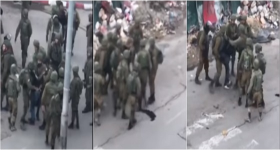 بالفيديو.. تعذيب جنود الاحتلال لشاب فلسطيني أثناء الاحتجاجات