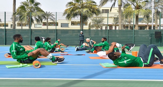 بالصور.. الأخضر يجري تدريبات استرجاعية ولياقية استعدادا لمباراة الإمارات