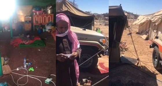 بالفيديو.. مواطن وأسرته وسط برد الصحراء بأحد رفيدة.. ومطالبات بتوفير سكن