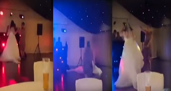 بالفيديو.. سقوط مروع لعروس أثناء رقصها في حفل زفافها