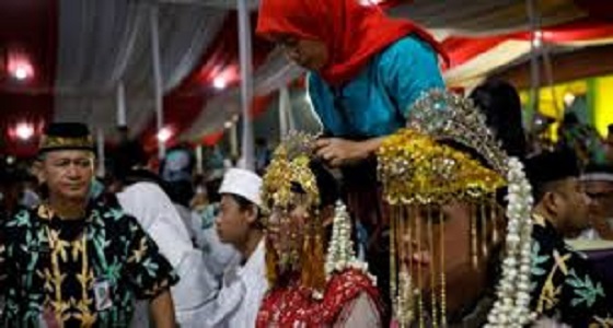 زواج جماعي في ليلة رأس السنة بإندونيسيا