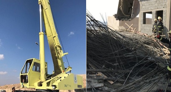 بالصور.. مدني الباحة يباشر حادث انهيار سقف خرساني