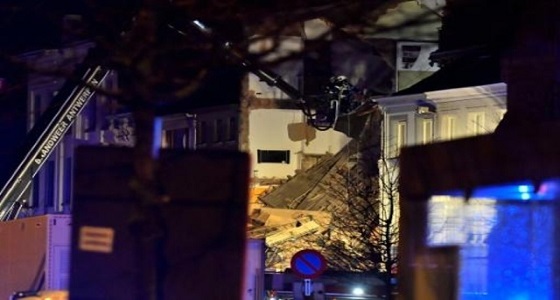 بالفيديو والصور.. 14 مصابا نتيجة لانفجار غاز في بلجيكا