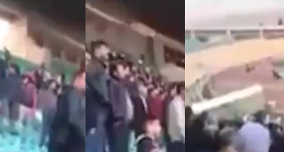 بالفيديو.. جماهير &#8221; تركتور تبريز &#8221; يرددون شعارات ضد الحرس الثوري الإيراني