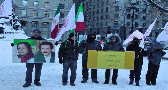 الجالية الإيرانية بكندا تتظاهر في &#8220;الجليد&#8221; لإسقاط نظام الملالي