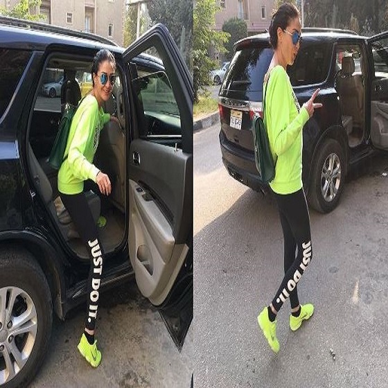 غادة عبد الرازق في إطلالة رياضية أنيقة