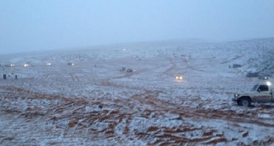 ثلوج على القريات وطريف وما دون الصفر المئوي في تبوك