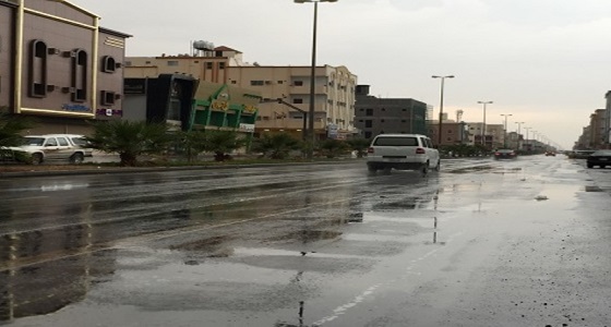 أمطار على محافظة البدع ومراكز منطقة تبوك