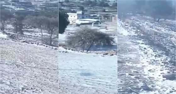 بالفيديو.. تساقط الثلوج على محافظة ميسان صباح اليوم