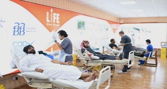 بالصور.. 2300 متبرع بالدم في جناح وزارة الحرس الوطني بالجنادرية