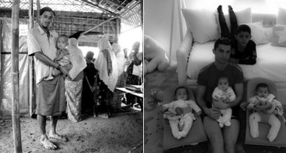 رونالدو يتبرع لأطفال ” الروهينغا ” ويطالب بمساعدتهم