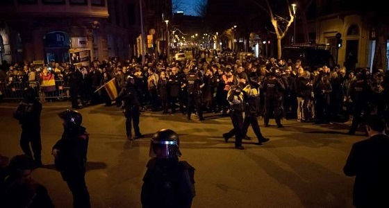 احتجاجات في برشلونة على زيارة ملك أسبانيا للمدينة