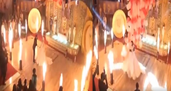 بالفيديو.. شاب يشعل حفل زفافه بمفاجأته لعروسه