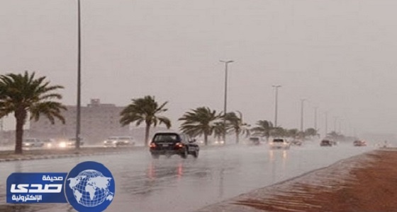 هطول الأمطار على محافظة تيماء