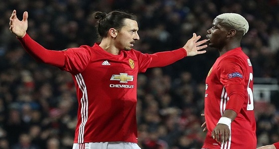 إبراهيموفيتش وبوغبا يحضران مران اليونايتد قبل موقعة إشبيلية