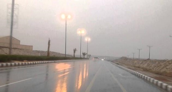 بالفيديو.. تساقط الأمطار على محافظة شقراء