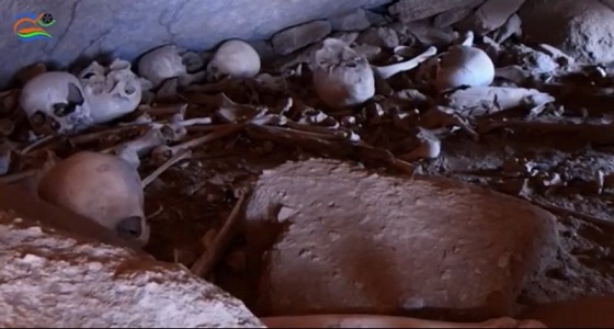 بالفيديو..  هياكل عظمية وجماجم بـ ” مقبرة جماعية ” في جازان