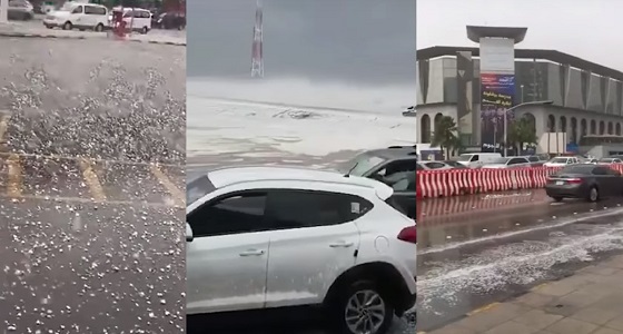 بالفيديو.. هطول الأمطار على الرياض