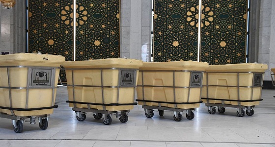 بالصور.. توفير 550 مشربية لمياه زمزم لزوار المسجد الحرام