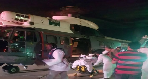 طيران الإخلاء الطبي ينقل حالة حرجة إلى مشفى الأمير محمد بن ناصر
