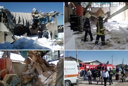 سقوط قتيلين و5 جرحى في انفجار أحد المصانع بإيران