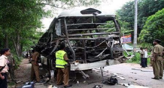 إصابة 19 شخصا إثر انفجار حافلة ركاب في سريلانكا