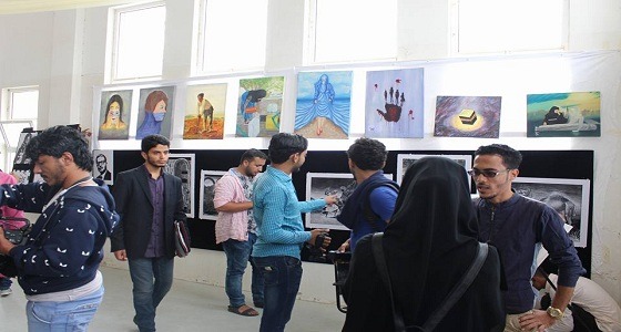 بالصور.. معرض تشكيلي بتعز رغم حصار الحوثيين