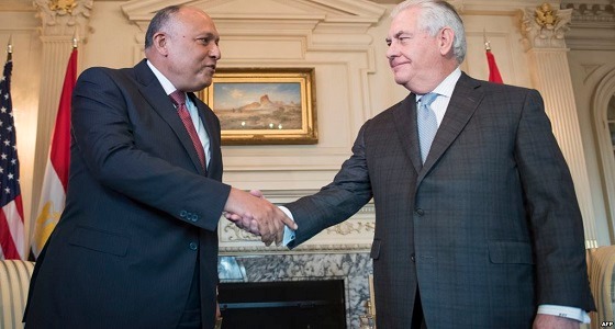” تيلرسون ” الالتزام الأمريكي مع مصر لمكافحة الإرهاب واضح