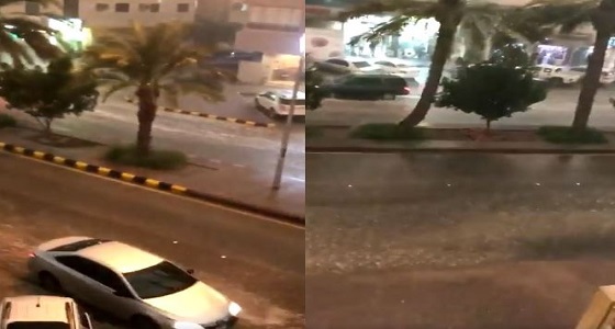 بالفيديو.. أمطار غزيرة ورياح شديدة على الرياض