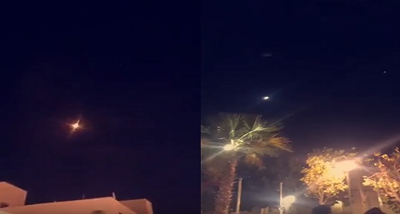 بالفيديو.. اعتراض صاروخ باليستي حوثي إيراني في الرياض
