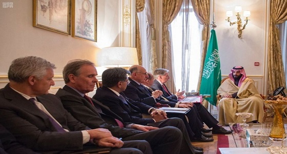 ولي العهد يبحث سبل التعاون مع وزير المالية البريطاني