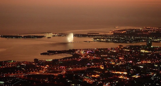 بالصورة.. الأضواء تزين عروس البحر الأحمر في مشهد جمالي