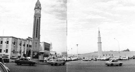 صورة نادرة لميدان &#8221; الصفاة &#8221; والجامع الكبير بالرياض