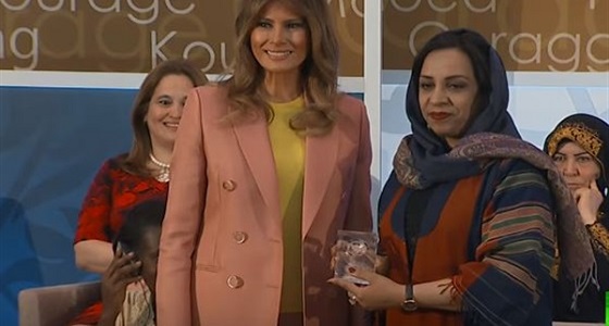 بالفيديو.. ميلانيا ترامب تكرم السيدات الأشجع في العالم