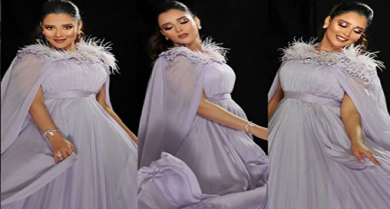 بالصور .. بلقيس تتألق بفستان من الحرير بتوقيع المصمم &#8221; على يونس &#8220;