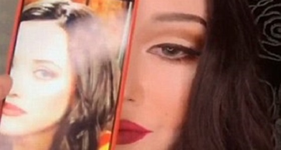 بالصور.. فنانة مكياج تطابق وجهها بنجمات الغرب بطريقة غريبة