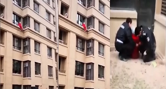 بالفيديو.. سقوط مسنة من شرفة شقة في الطابق الثالث بالصين