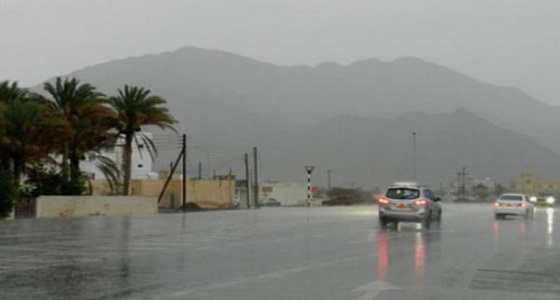 هطول أمطار على منطقة الباحة