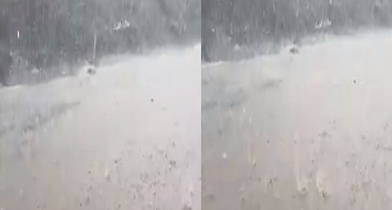 بالفيديو.. أمطار غزيرة شمال شرق مكة المكرمة
