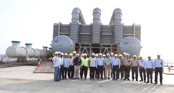 محطات الشعيبة تستقبل أكبر وحدة تحلية مياه في العالم لخدمة ضيوف الرحمن